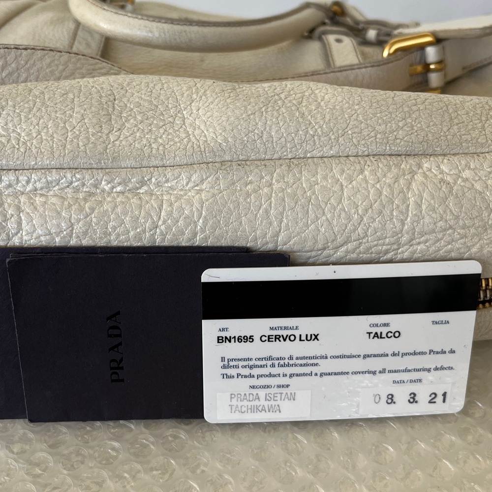 Prada RARE 2-way Tote Bag with Gold AND Silver Hardware & Expandable Section - Picture 5 of 10